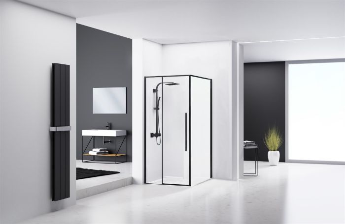 Душевая кабина Rea Solar 90x90 R/L черный