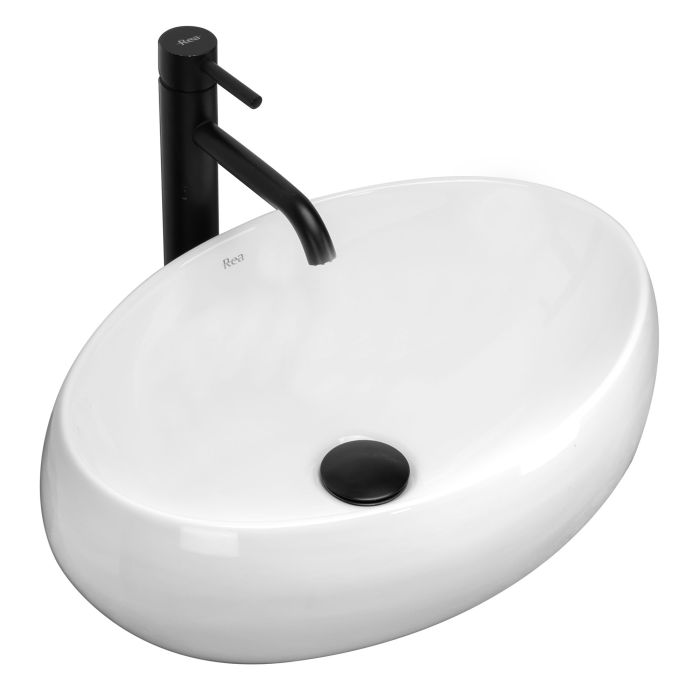 Раковина накладная Rea Linda 485х340х145 белый