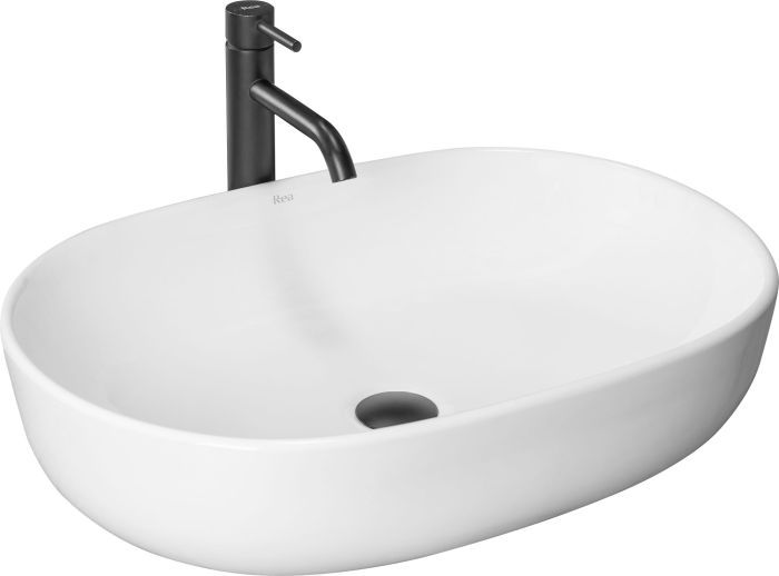 Раковина накладная Rea Amelia 595х420х140 белый