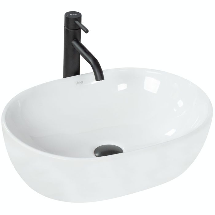 Раковина накладная Rea Amelia 480х345х135 белый