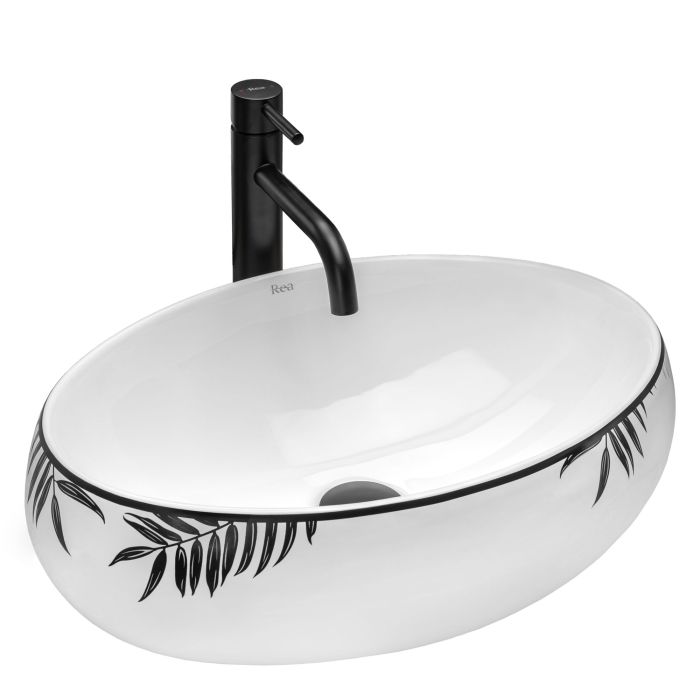 Раковина накладная Rea Shila 465х310х150 белый