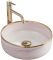 Раковина накладна Rea Merida 355х355х120 рожевий, золото