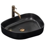 Раковина накладная Rea Bella 550х410х140 черный