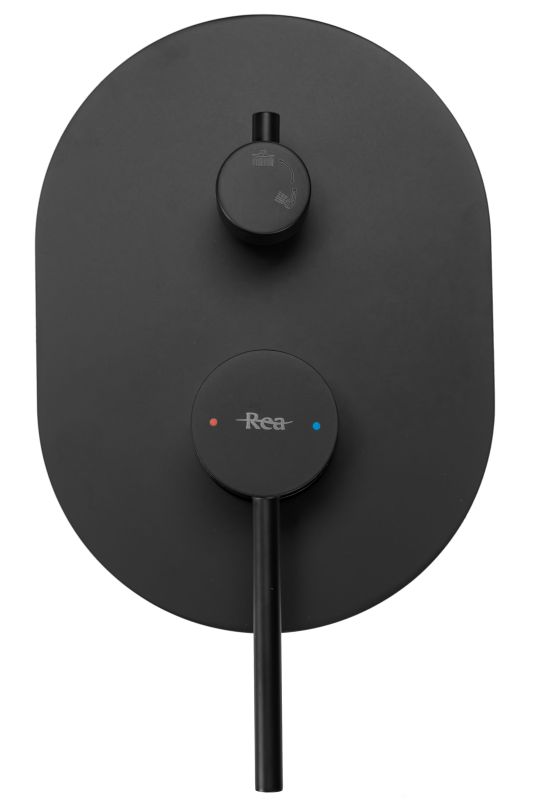 Душевая система скрытого монтажа Rea Oval черный