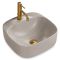 Раковина накладна Rea Luiza 420х420х155 сірий