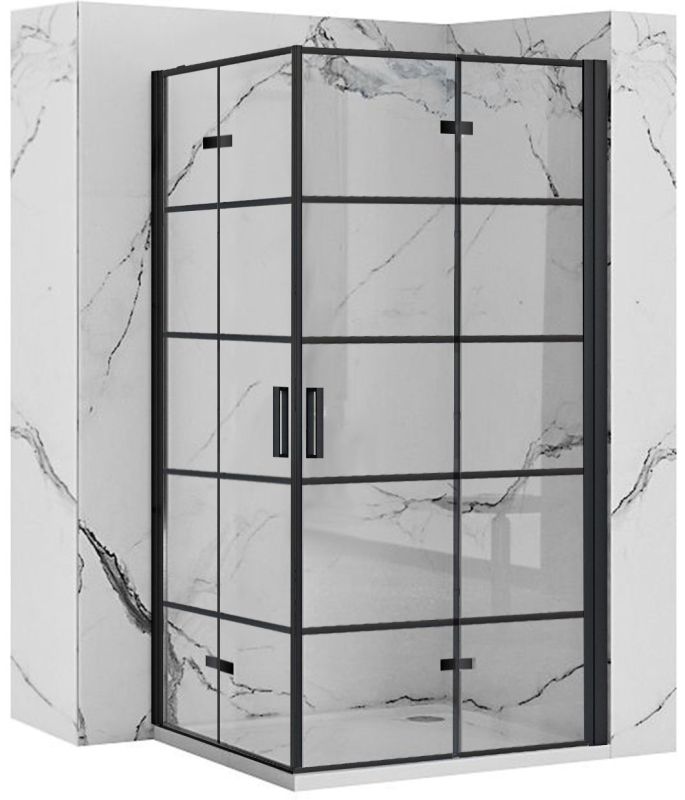 Душевая кабина Rea Molier Double 80x80 R/L черный