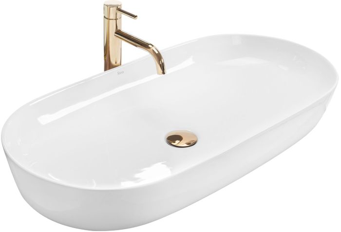 Раковина накладна Rea Cleo 810х410х135 білий