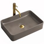 Раковина накладная Rea Avia 505х345х110 серый