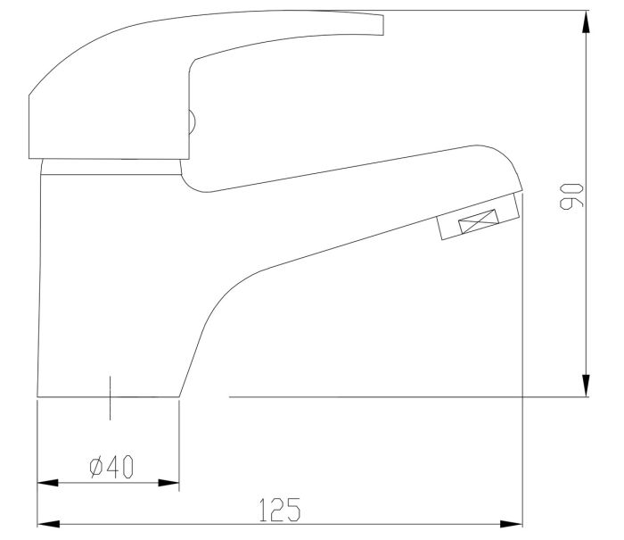 Смеситель для раковины Invena Ava New хром BU-06-001