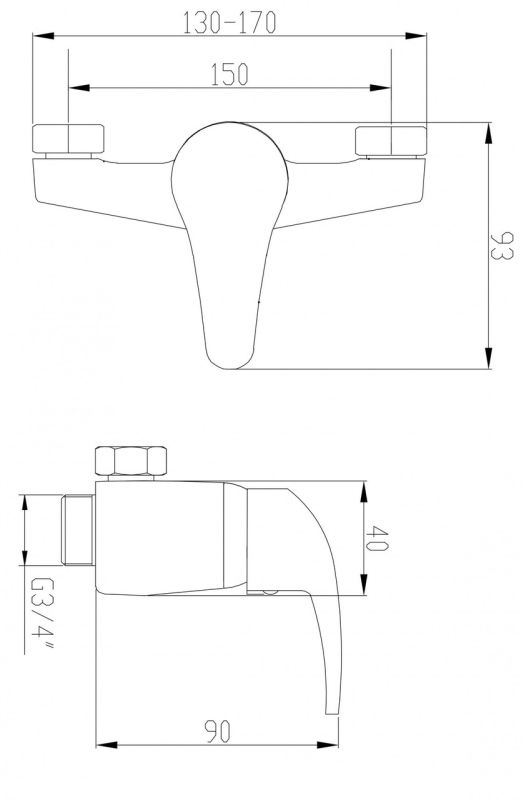 Смеситель для душа Invena Ava New хром BN-06-001