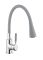 Змішувач для кухні з гнучким виливом Invena Hula хром, сірий BZ-85-L05