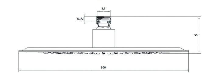 Верхний душ Invena Eco Oxy круглый хром SC-D1-019
