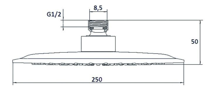 Верхний душ Invena Eco Solis круглый хром SC-D1-022
