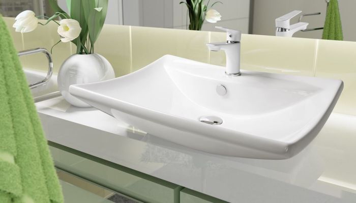 Раковина накладная Invena Izyda CE-12-001 керамика белый