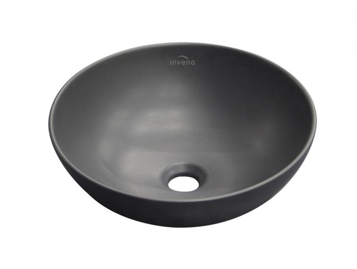 Раковина матовая накладная Invena Dokos CE-19-004 керамика черный