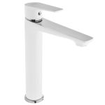 Змішувач для раковини Invena Dokos білий, хром BU-19-W02