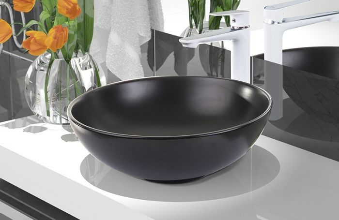 Смеситель для раковины Invena Dokos белый, хром BU-19-W02