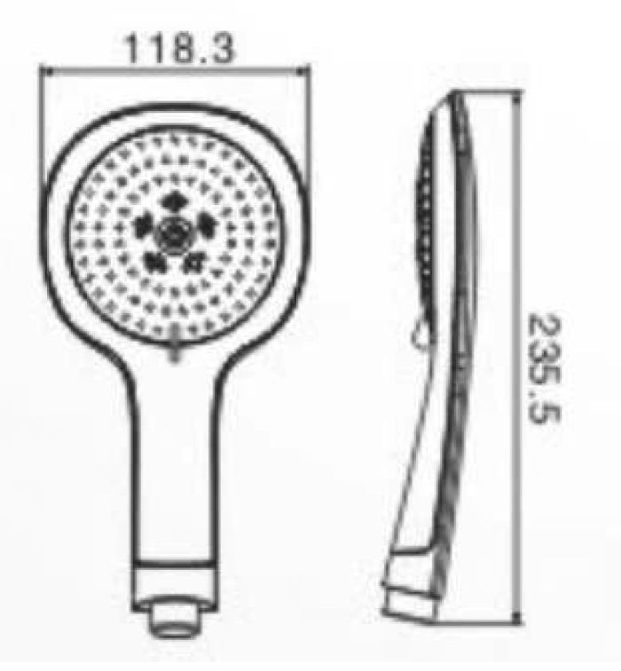 Гарнитура с верхним душем Invena Elea хром AU-82-001