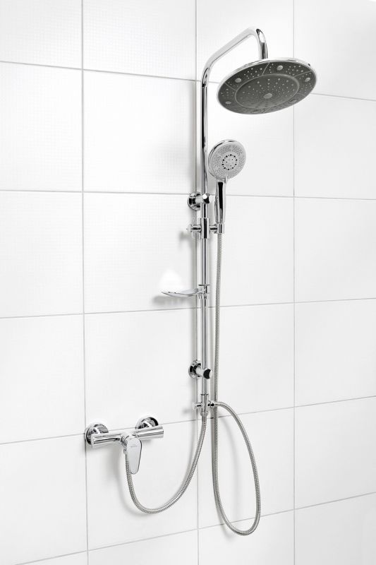 Гарнитура с верхним душем Invena Socho хром AU-59-001