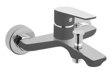 Змішувач для ванни Invena Dokos графіт, хром BW-19-005