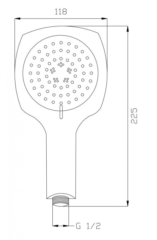 Лейка для душа Invena Elea квадратная хром белая AS-82-001