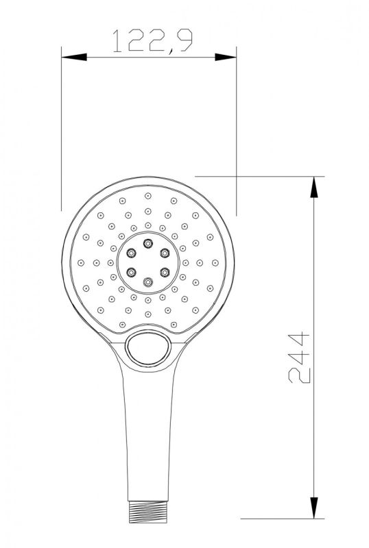 Лейка для душа Invena Rotonda круглая хром SC-D1-B34