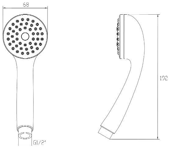Лейка для душа Invena Eol круглая хром AS-14-001