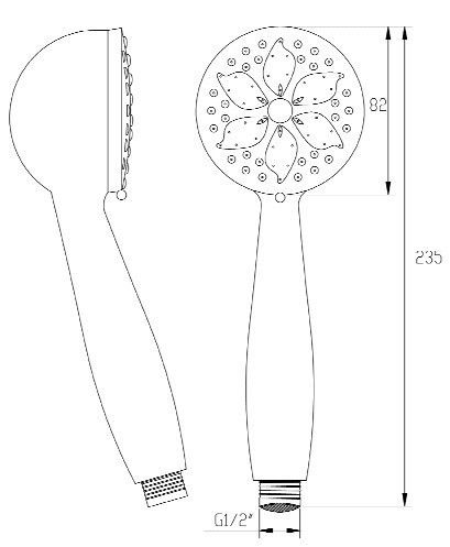 Лейка для душа Invena Ise круглая хром AS-54-001