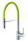 Смеситель для кухни с гибким изливом Invena Kameleon хром, зеленый