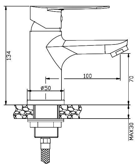 Смеситель для раковины Invena Esla хром BU-94-001