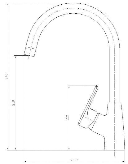 Смеситель для кухни Invena Corso белый BZ-81-L03