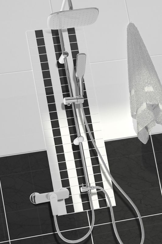 Гарнитура с верхним душем Invena Dokos хром AU-19-001