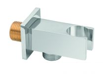 Подключение шланга с держателем Invena SC-P1-033 прямоугольная хром