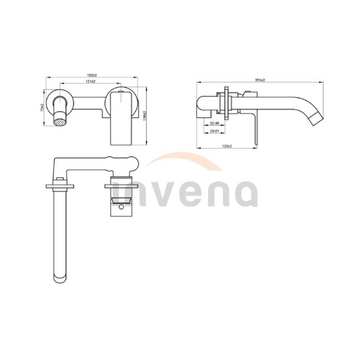 Смеситель для раковины Invena Nyks хром BP-28-U01