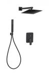 Душова система прихованого монтажу Invena Siros чорний квадратна
