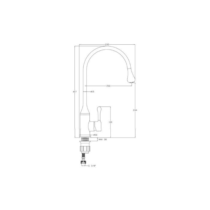 Смеситель для кухни Invena Pingo с пружиной BZ-55-L09
