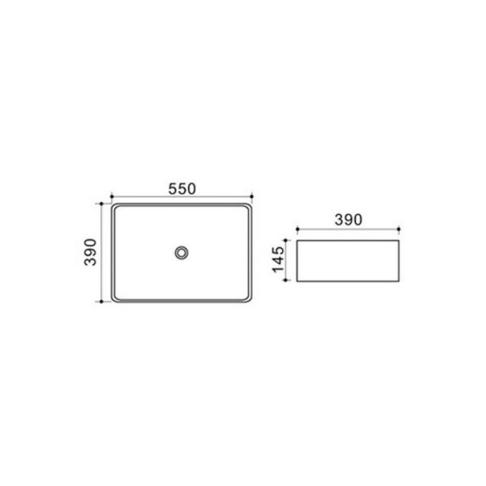 Раковина Qtap Tit WHI 41292/F008 чаша 550 мм с донним клапаном