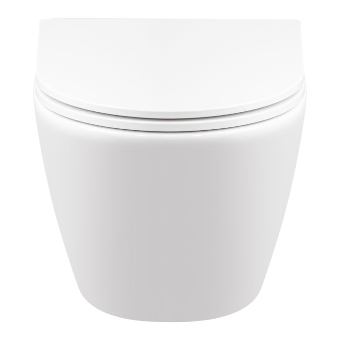 Унитаз подвесной Qtap Robin Mew безобедочный с сиденьем Soft-close QT1333046ENRW