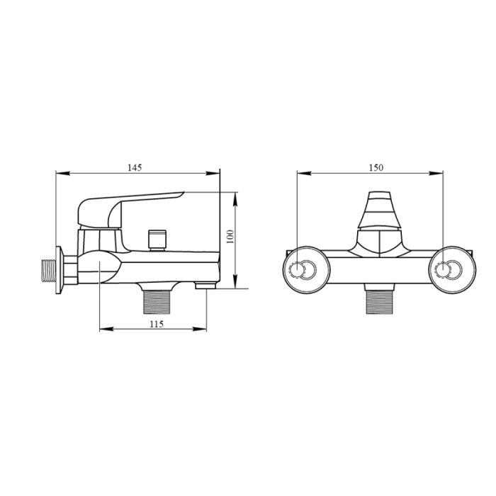 Смеситель для ванны Brinex 35C 006