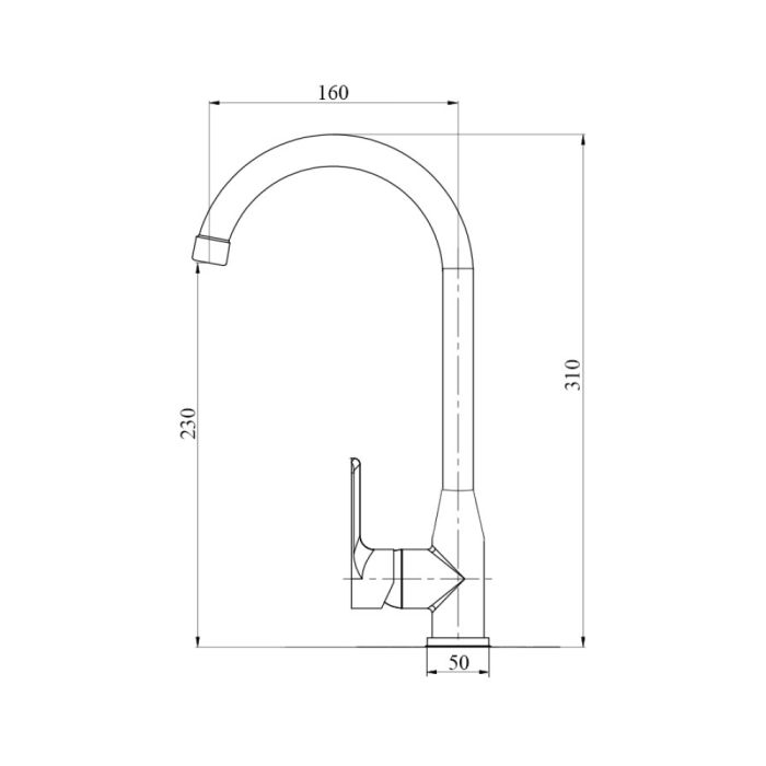 Смеситель для кухни Brinex 35C 007