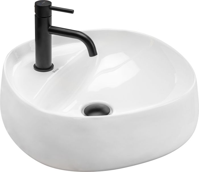 Раковина накладна Rea Pola 460х460х155 білий