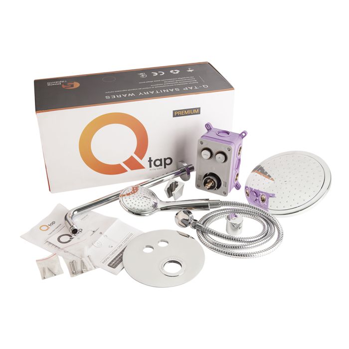Душевая система скрытого монтажа с термостатом Qtap Inspai-Therm CRM T20250102