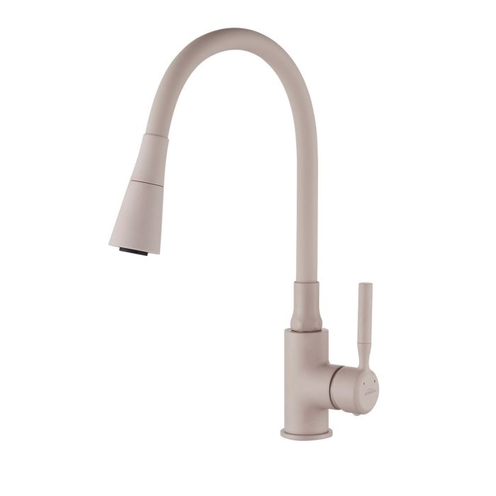 Смеситель для кухни с гибким изливом Invena Hula Plus бежевый BZ-85-P03