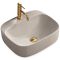 Раковина накладна Rea Luiza 500х425х155 бежевий REA-U5601