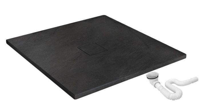 Душевой поддон Rea Stone 90x90х3 черный