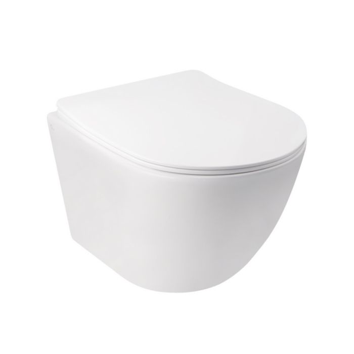 Унитаз подвесной Qtap Jay безобедочный с сиденьем Soft-close QT07335176W