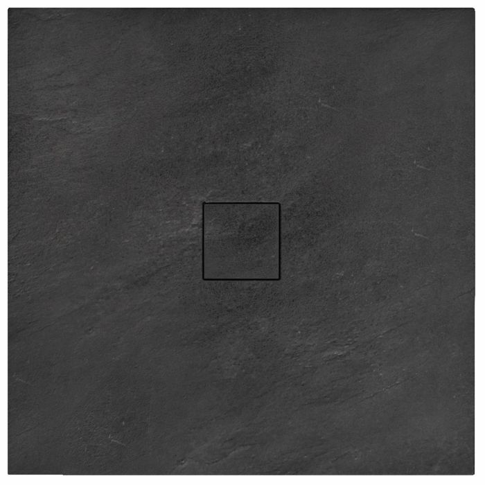Душевой поддон Rea Stone 90x90х3 черный