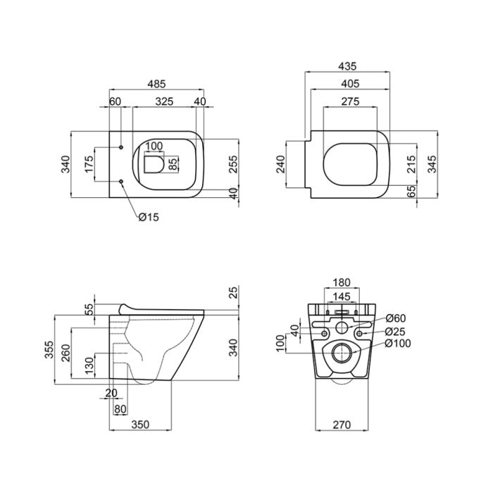 Унитаз подвесной Qtap Tern безобедочный с сиденьем Soft-close QT1733052ERW