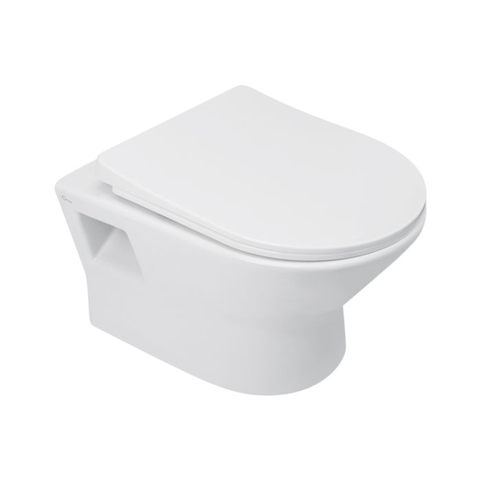 Унітаз підвісний Qtap Lark безобідковий з сідінням Soft-close QT0331159W