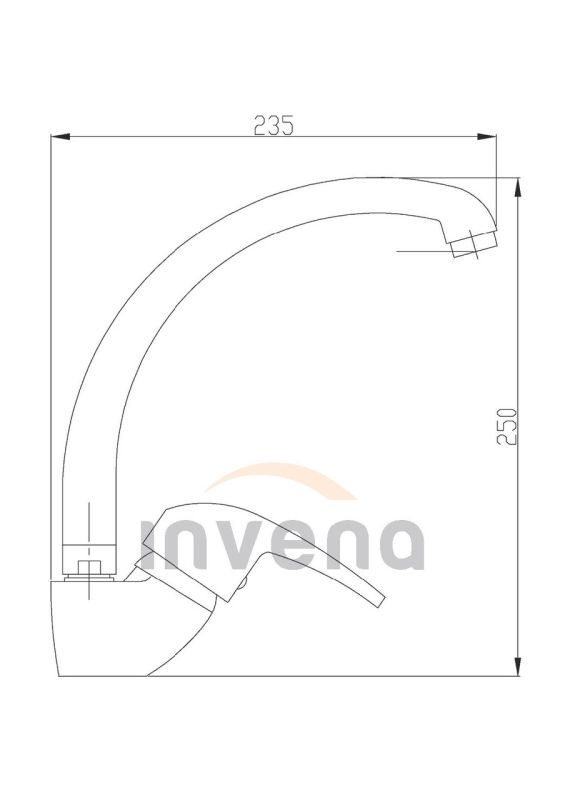 Смеситель для кухни Invena Ava New хром BZ-06-L01